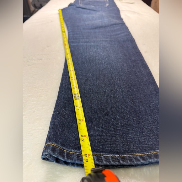 American Eagle Outfitters Straight Crop Dark Blue Women's Jeans - Picture 8 of 11